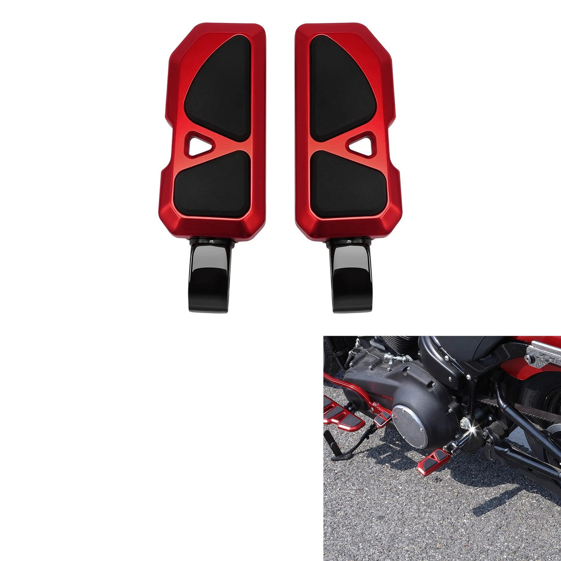 Passenger Footrests Foot Pegs Fit For Harley Softail Low Rider Street Bob 22-25