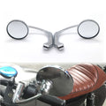 Motorcycle Chrome Retro L-bar Round Rearview Side Mirror GN125 Cafe Racer Custom