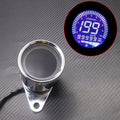 New Chrome 4 In 1 Retro LED LCD Tachometer Speedometer Fuel Level Gauge Odometer