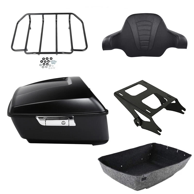 King Trunk Backrest Luggage Mount Fit For Harley Touring Electra Glide 2014-2026