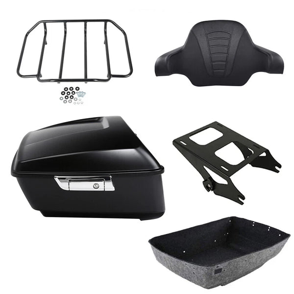 King Trunk Backrest Luggage Mount Fit For Harley Touring Electra Glide 2014-2026