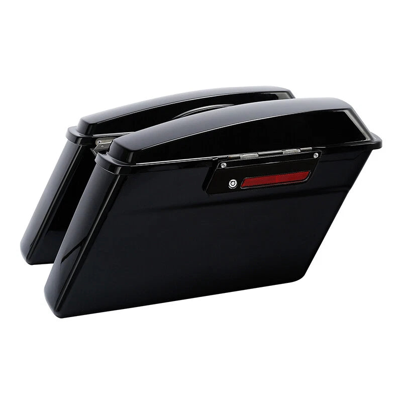 Black Hard Saddlebags Fit For Harley Touring Street Glide Road King 1994-2013