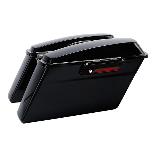 Black Hard Saddlebags Fit For Harley Touring Street Glide Road King 1994-2013