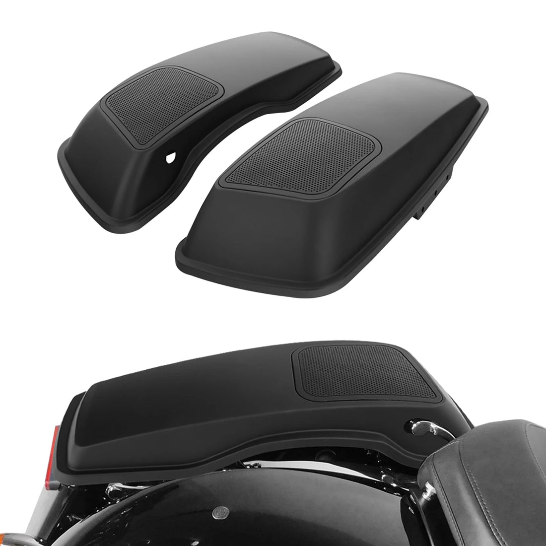 Matte Black Saddlebag Lid 6x9'' Speakers Grill Fit For Harley Road King 14-2023