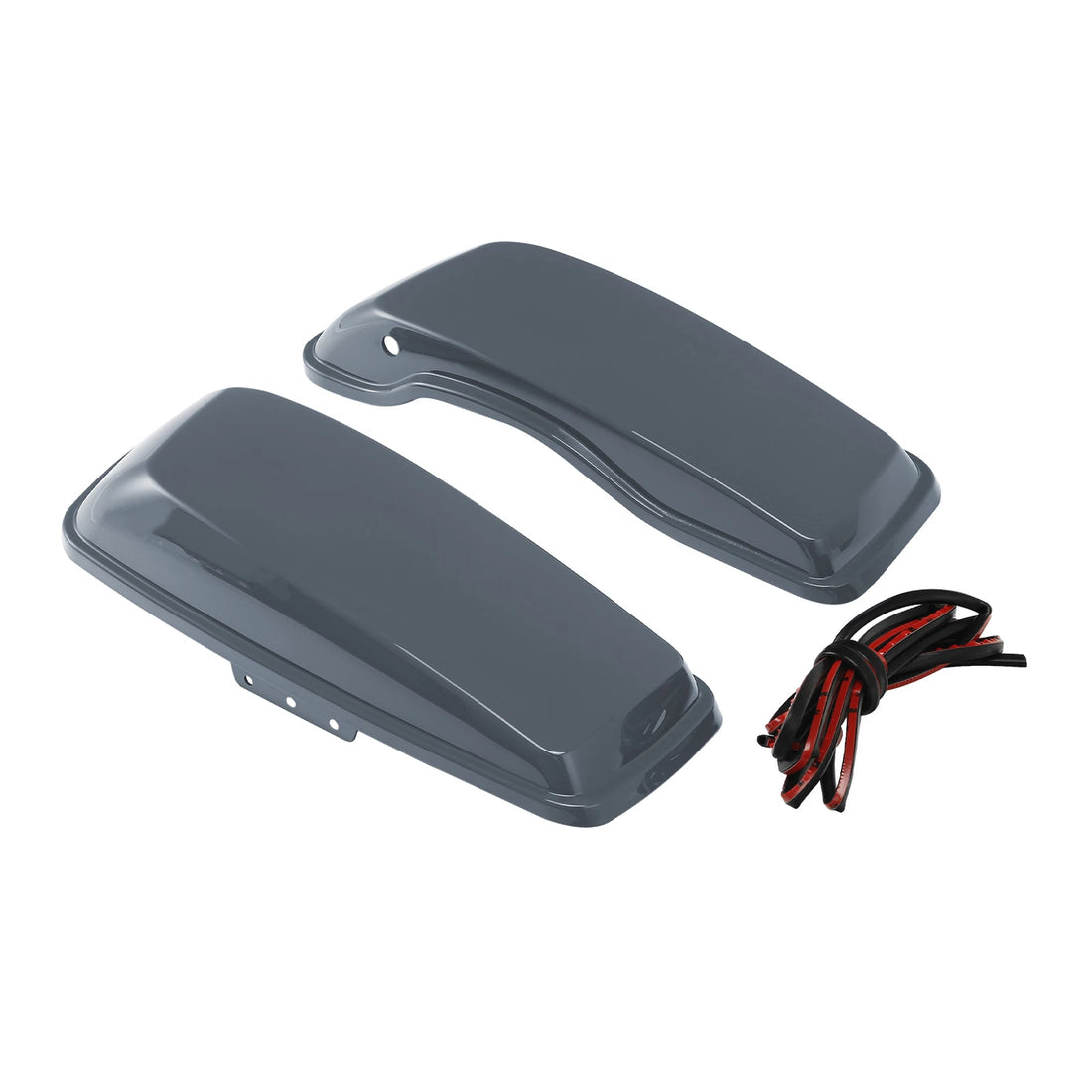 Hard Saddlebag Lids Fit For Harley Touring Street Glide Flhx 14-24 Gunship Gray