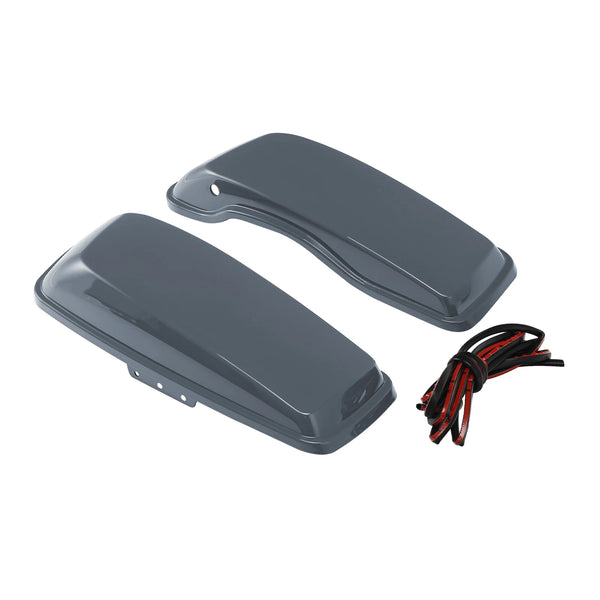 Hard Saddlebag Lids Fit For Harley Touring Street Glide Flhx 14-24 Gunship Gray