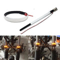 New Motorcycle Fork Turn Signal Light Amber LED Strips For Harley Honda Custom