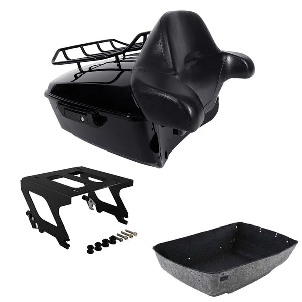 King Trunk Backrest Solo Mount Fit For Harley Sport Glide Low Rider 2018-25