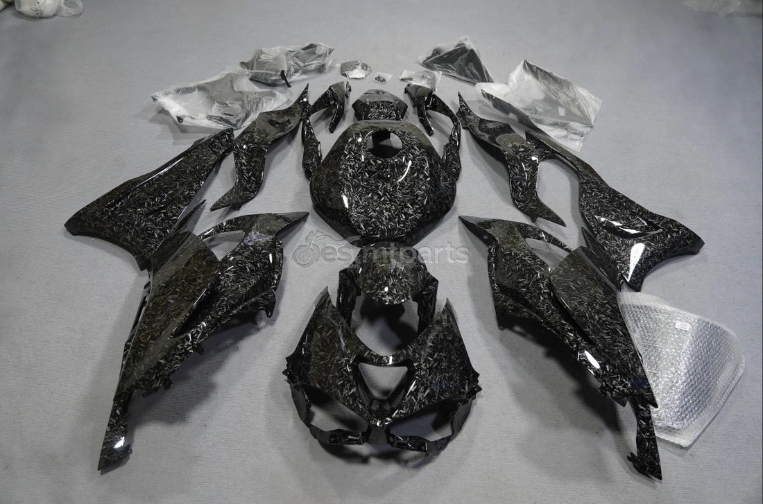 In Stock Black Forged Carbon Fiber Fairing For Kawasaki Ninja ZX6R 2024 2025 636