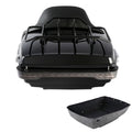 King Trunk Backrest Pad Rack LED Light Fit For Harley Touring Road Glide 14-2026