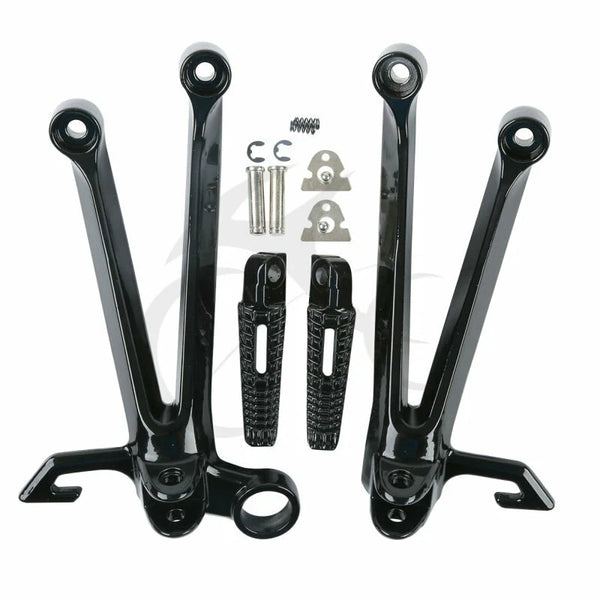 Rear Passenger Foot Pegs Footrests Fit For Suzuki GSXR1000 GSX-R 2005 2006 Black
