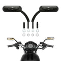 Mini Oval Motorcycle Rear View Mirrors Fit For Harley Davidson Softail Deluxe