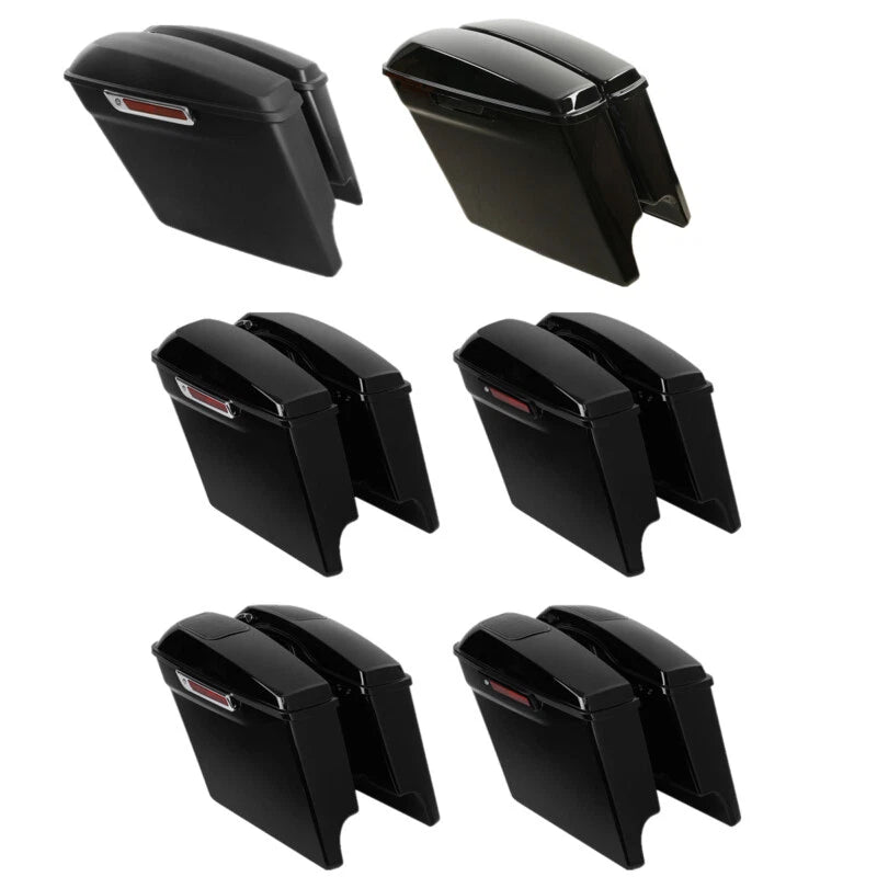 5" Stretched Hard Saddlebags Fit For Harley Electra Road Street Glide 1993-2013