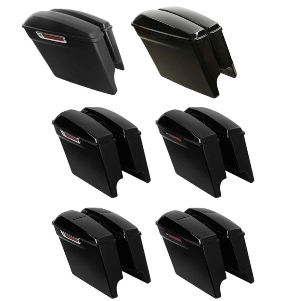 5" Stretched Hard Saddlebags Fit For Harley Electra Road Street Glide 1993-2013