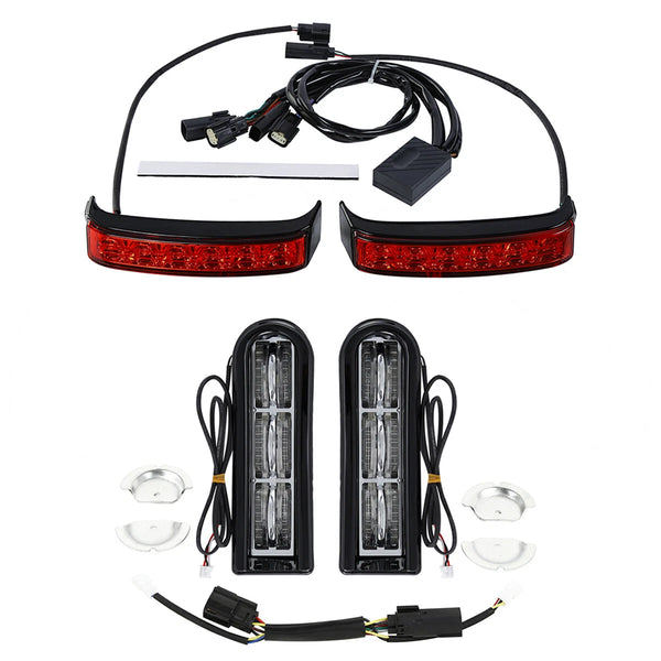 Saddlebag LED Insert Support & Brake Turn Light Fit For Harley Road King 2014-24