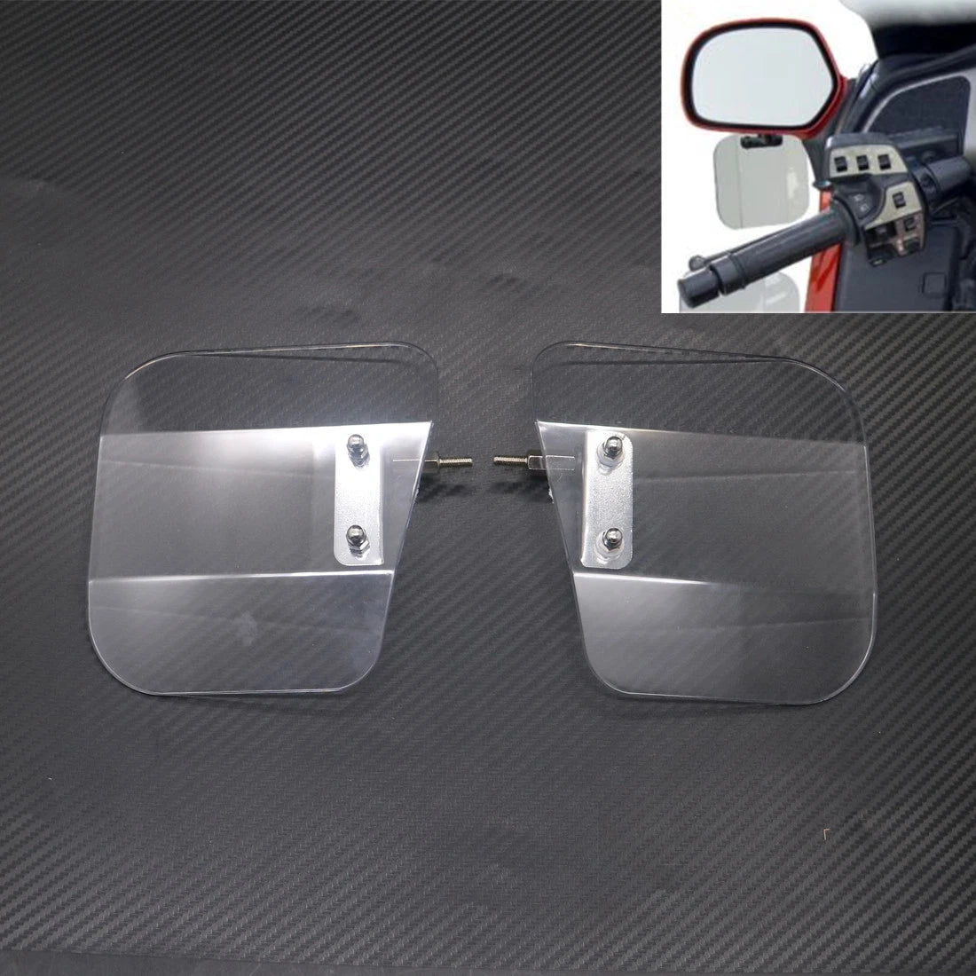 Clear Air Wing Deflector Windshield Mirror Mount For Honda Goldwing 1800 F6B