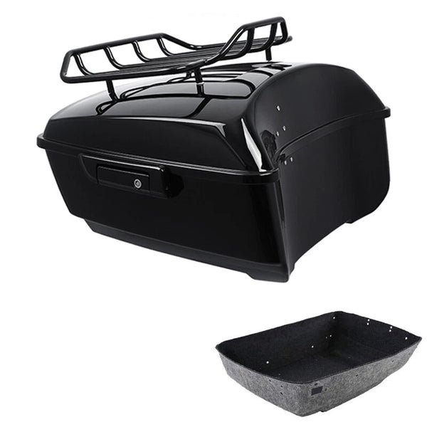 Black King Trunk Top Rack For Harley Touring Electra Street Road Glide 2014-2026