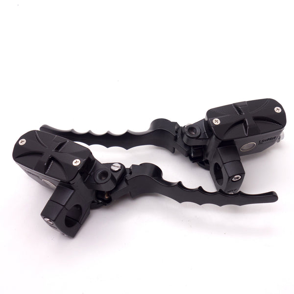 1" Black Cross Hand Control Reservoir 14mm Bore Brake Clutch Levers For Honda