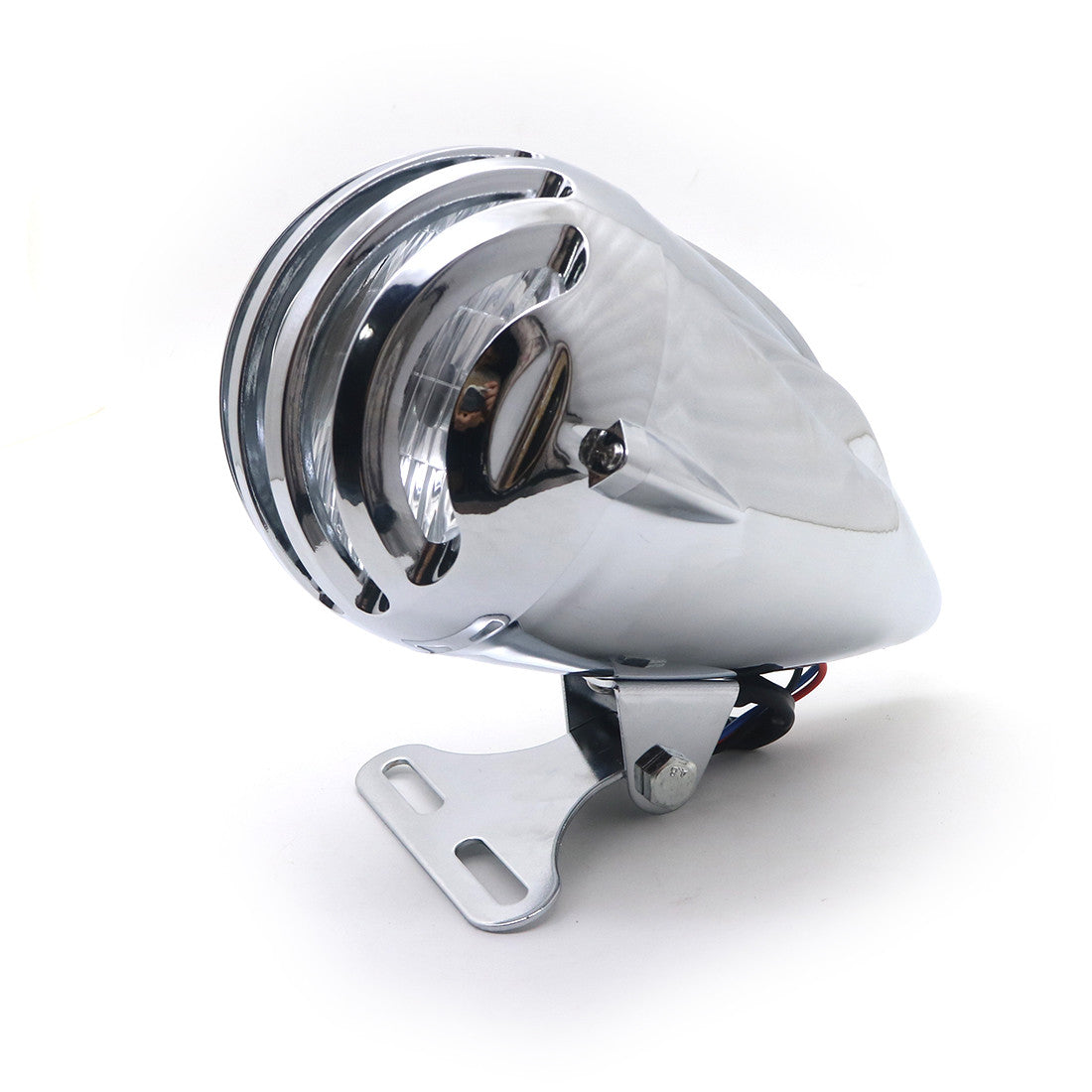 Motorcycle Chrome Bullet Grill Headlight For Honda Suzuki Yamaha Kawasaki Custom