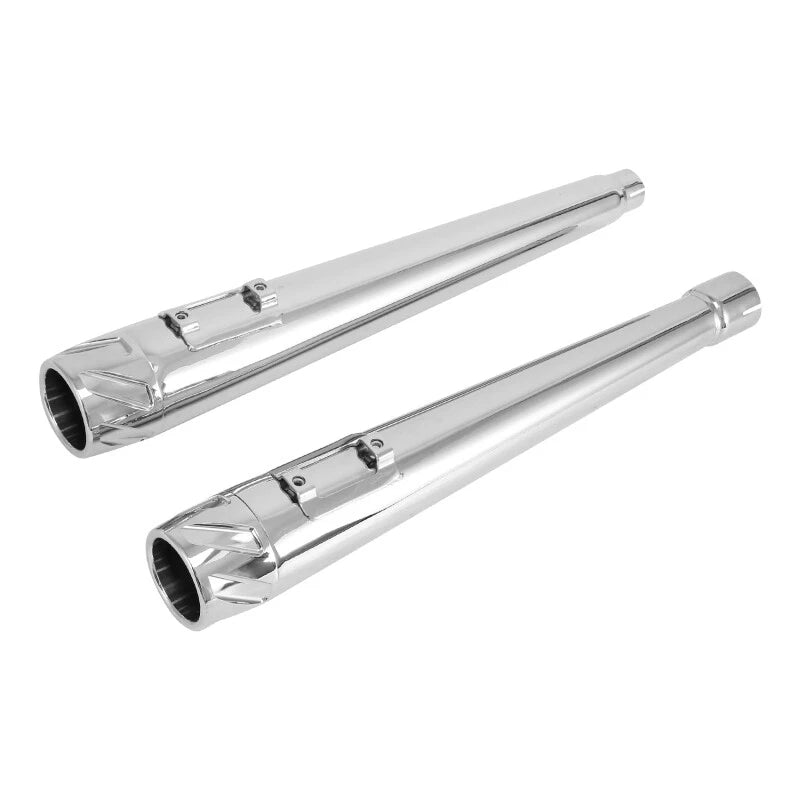 4" Megaphone Slip on Dual Exhaust Pipe Fit For Harley Street Electra Glide 17-25