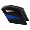 5" Stretched Saddlebags Fit For Harley Road King 2014-24 Candy Cobalt/Indigo Ink