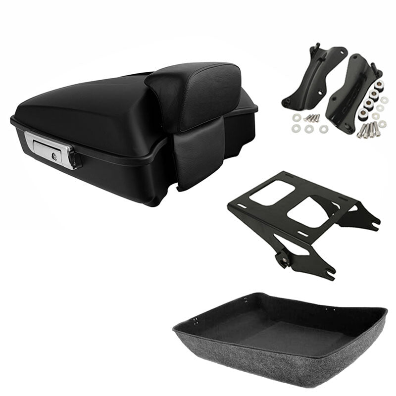 Matte Chopped Trunk Backrest Mount Docking Kit Fit For Harley Road Glide 14-2026