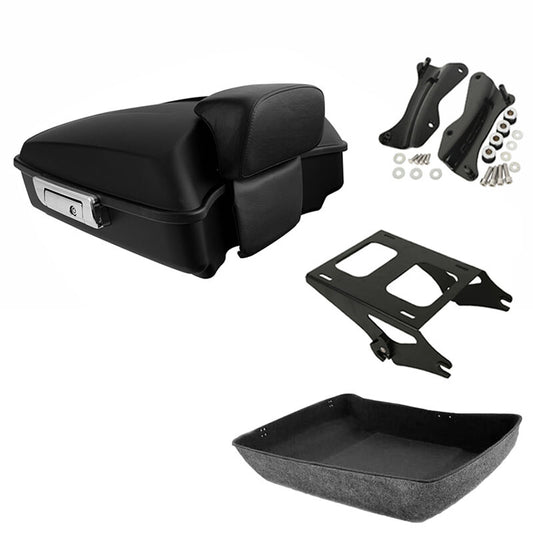 Matte Chopped Trunk Backrest Mount Docking Kit Fit For Harley Road Glide 14-2026