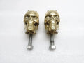 Skull Custom Brass Old School 7/8" Handlebar Risers For Harley Bobber New #V64 @