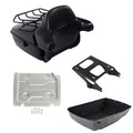 King Trunk Backrest Pad Mount Rack Plate Fit For Harley Touring Road Glide 14-26