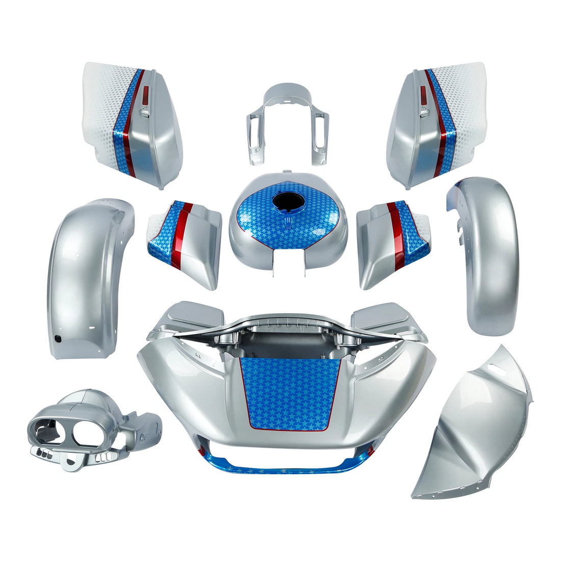 Fairings Body Kit Fit For Harley Road Glide Special 2015-2024 White Flake Fade