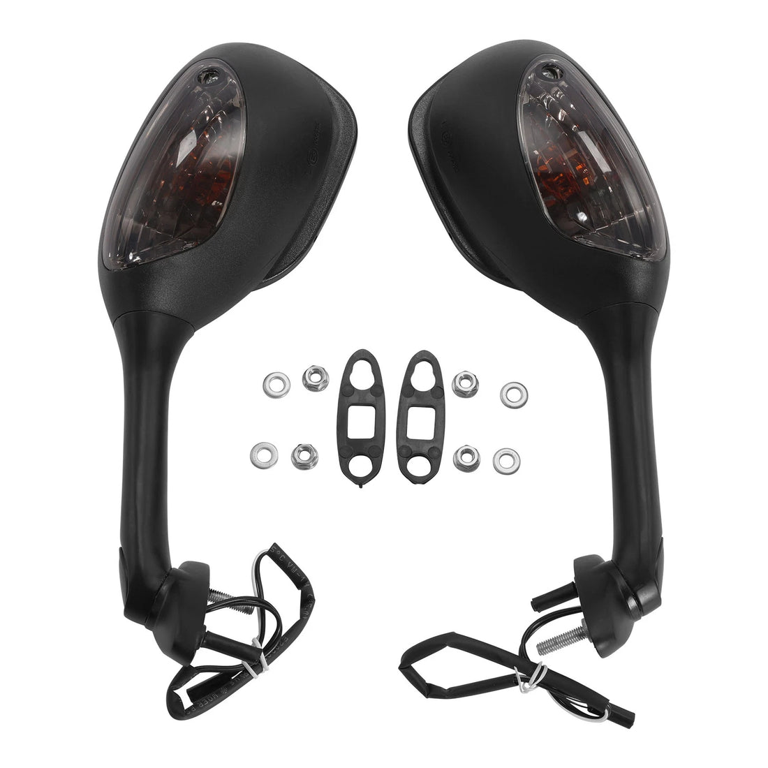 Rearview Mirrors w/ Turn Signals Light Fit For Suzuki Gsxr 1000 GSXR1000 2005-16