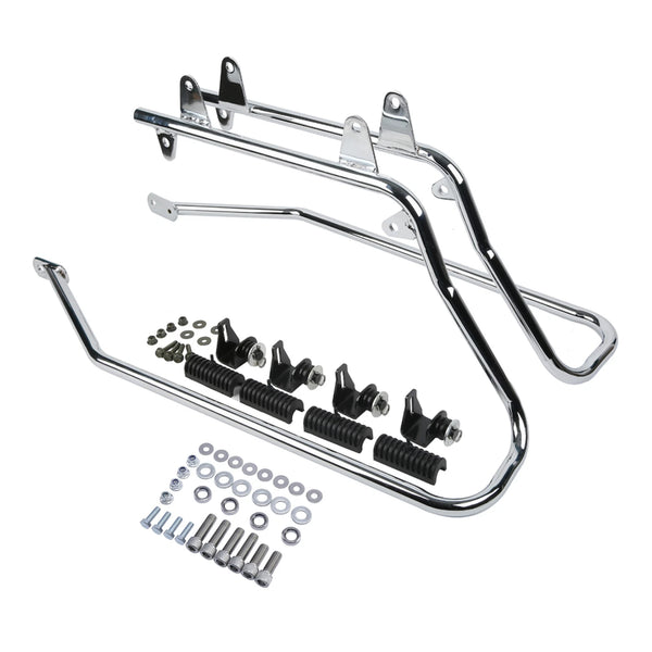 Chrome Saddlebag Conversion Brackets Fit For Harley Davidson Softail w/ Hardware