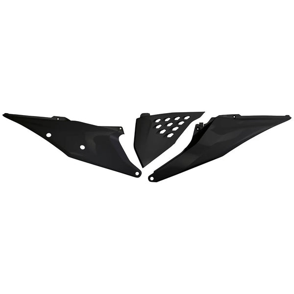 UFO Side Panels Vented Black For KTM 150 XC-W (Fuel Injected) 2020-2023