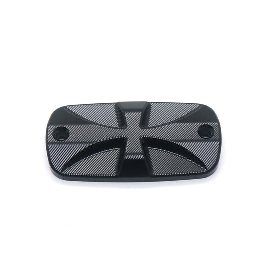 Black Cross Front Brake Fluid Cap For Yamaha Kawasaki Honda Suzuki Cruisers