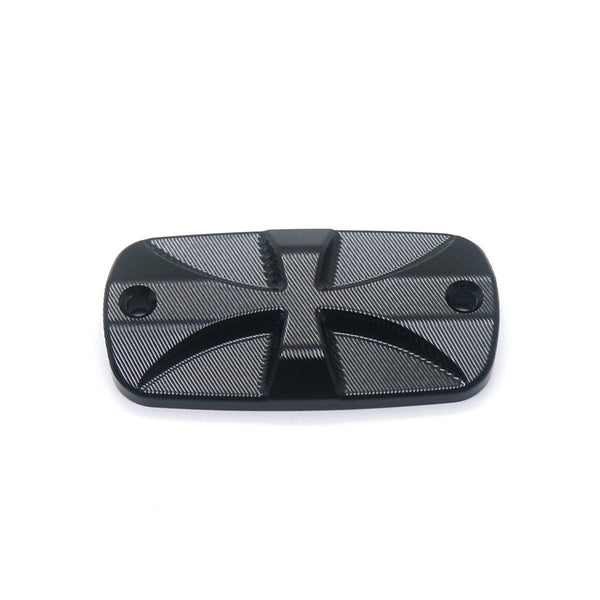 Black Cross Front Brake Fluid Cap For Yamaha Kawasaki Honda Suzuki Cruisers