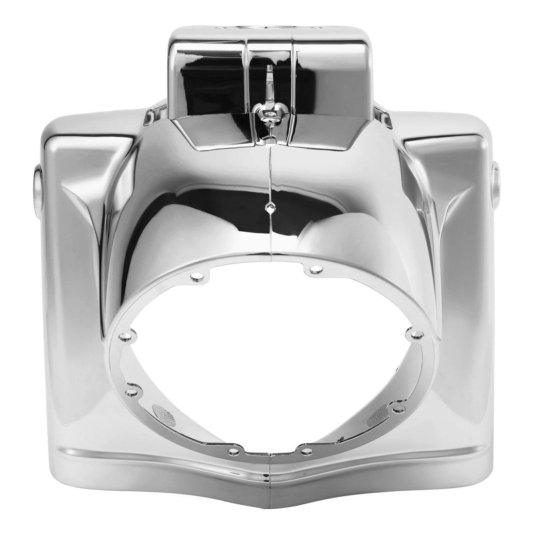 Chrome 7" Round Headlight Nacelle Cover Fit For Harley Touring Road King 2014-25