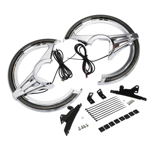 Brake Rotor Covers LED Light Smoke Lens Fit For Honda Goldwing 1800 2018-2025 24
