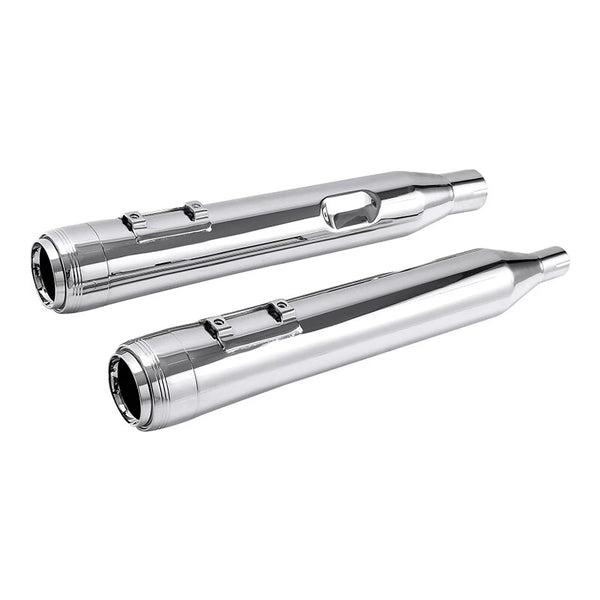 4" Slip-On Straight Mufflers Exhausts Fit For Harley Touring Road Glide 2017-24