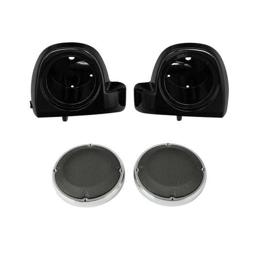 6.5" Speaker Pods & Grills Lower Fairing Vented Fit For Harley Touring 2014-2024