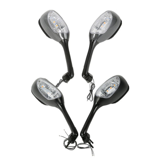 Rearview Mirrors W/Turn Signal Fit For Suzuki GSXR600 750 06-25 GSXR1000 05-16