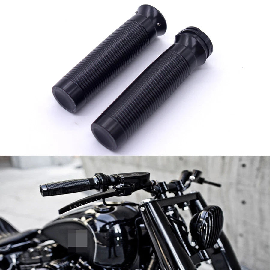 Motorcycle 1" Black CNC Handlebar Hand Grips For Harley Sportster XL1200 883 48