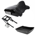 Black Chopped Trunk Backrest Mount Fit For Harley Softail Heritage Classic 18-26