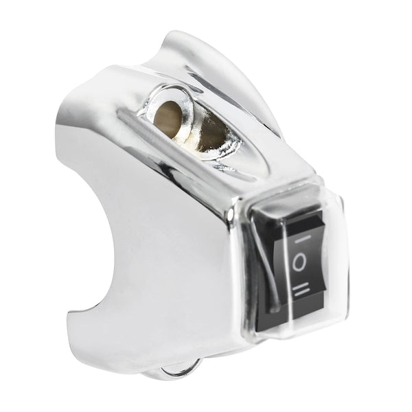 Handlebar Fog Headlight Horn Switch Button Fit For Harley Road King Glide Chrome