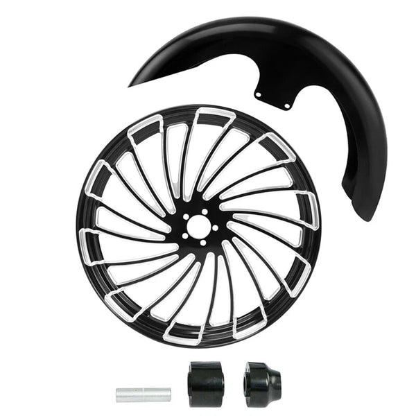 21" Front Fender Wheel Rim Single Disc Hub Fits For Harley Street Glide 2008-25