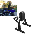 Black Passenger Sissy Bar Backrest Luggage Rack Fit For Harley Breakout 2013-17