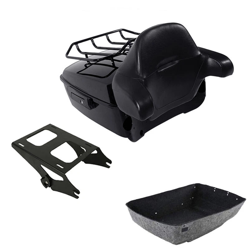King Trunk Backrest Mount Rack Fit For Harley Touring Road Electra Glide 14-2026