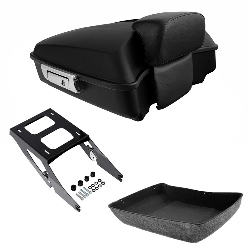 Matte Chopped Trunk Backrest Mount Rack Fit For Harley Sport Glide 2018-21