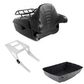 King Trunk Luggage Backrest Two-Up Mount Rack Fit For Harley Fatboy Flstf 08-17
