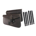2X Retro PU Leather Saddlebag Saddle Bag Luggage Bag For Harley Sportster XL 883