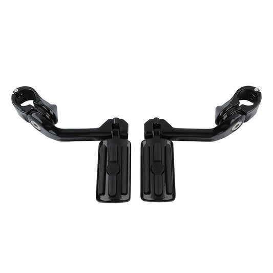 1 1/4" Highway Long Mount Foot Pegs For Harley Davidson Touring Engine Guards